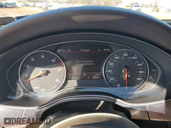 2016 Audi A7 3.0 Premium Plus with VIN WAUWGAFC4GN180820, listed as a Copart auction lot 41121534 with 60,687 mi miles. Bid and sale history available at carsss.com. Image 9.