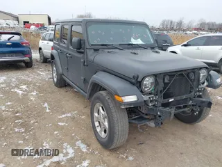 2021 Jeep Wrangler Unlimited Willys with VIN 1C4HJXDN7MW628767, listed as a IAAI auction lot 41270277 with 35,348 mi miles and . Bid and sale history available at DreamBid. Image 1.