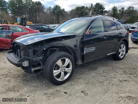 2009 Infiniti FX35 with VIN JNRAS18W29M155636, listed as a Copart auction lot 53307205 with 136,043 mi miles and Clean Title. Bid and sale history available at carsss.com. Image 1.