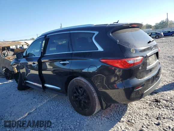 2013 Infiniti JX35 with VIN 5N1AL0MN7DC325679, listed as a Copart auction lot 76541924 with 249,455 mi miles and Salvage Title. Bid and sale history available at carsss.com. Image 2.
