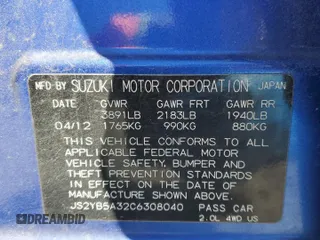 2012 Suzuki SX4 Crossover with VIN JS2YB5A32C6308040, listed as a Copart auction lot 49691205 with 226,804 mi miles and Clean Title. Bid and sale history available at DreamBid. Image 12.