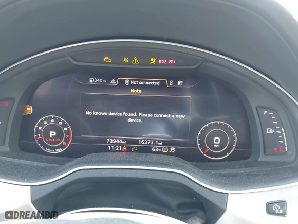 2019 Audi Q7 Prestige with VIN WA1VAAF70KD013429, listed as a IAAI auction lot 41739599 with 73,944 mi miles. Bid and sale history available at carsss.com. Image 7.