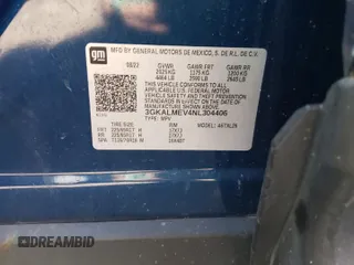 2022 GMC Terrain SLE with VIN 3GKALMEV4NL304406, listed as a Copart auction lot 47955155 with Not provided miles and Salvage title. Bid and sale history available at DreamBid. Image 14.