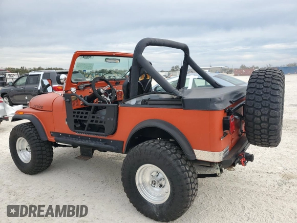 1984 Jeep CJ z VIN 1JCCM87E9ET003890, wystawiony jako Copart lot #78302994 z przebiegiem Nie podano mil oraz Szkoda całkowita • Salvage title. Historia ofert i sprzedaży dostępna na DreamBid. Obrazek 2.