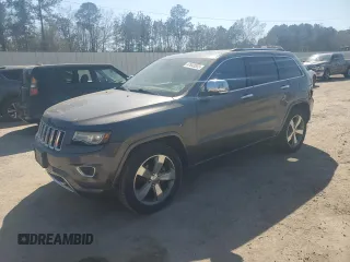 2014 Jeep Grand Cherokee Overland with VIN 1C4RJECG4EC522114, listed as a Copart auction lot 47843855 with 119,989 mi miles and Salvage Title. Bid and sale history available at carsss.com. Image 1.