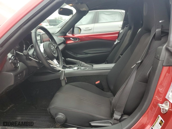2017 Mazda MX-5 Miata RF Club with VIN JM1NDAL78H0109407, listed as a Copart auction lot 53161575 with 27,968 mi miles and Salvage Title. Bid and sale history available at carsss.com. Image 7.