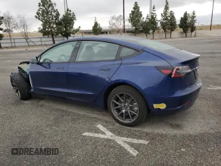 2022 Tesla Model 3 Long Range with VIN 5YJ3E1EB1NF341432, listed as a Copart auction lot 53467975 with 38,184 mi miles and Salvage Title. Bid and sale history available at DreamBid. Image 2.