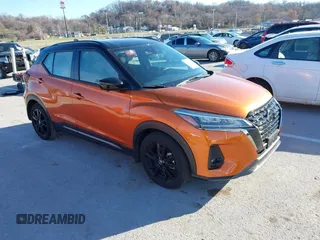 2021 Nissan Kicks SR with VIN 3N1CP5DV0ML563668, listed as a IAAI auction lot 41092426 with 12,084 mi miles. Bid and sale history available at carsss.com. Image 1.