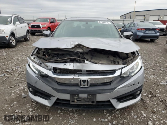 2017 Honda Civic EX-T with VIN 19XFC1F32HE031553, listed as a Copart auction lot 51698515 with 71,940 mi miles and Salvage Title. Bid and sale history available at carsss.com. Image 5.