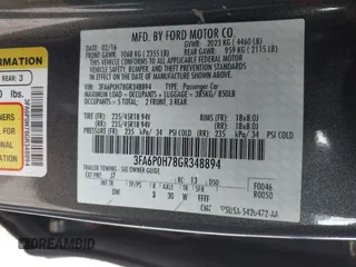 2016 Ford Fusion SE with VIN 3FA6P0H78GR348894, listed as a IAAI auction lot 41718222 with 98,701 mi miles and . Bid and sale history available at DreamBid. Image 9.