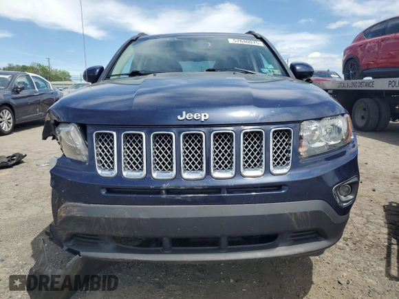 2017 Jeep Compass High Altitude with VIN 1C4NJDEB3HD154758, listed as a Copart auction lot 57640075 with 108,897 mi miles and Salvage title. Bid and sale history available at DreamBid. Image 5.