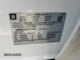 2017 GMC Acadia Denali z VIN 1GKKNXLS8HZ313793, wystawiony jako Copart lot #58252205 z przebiegiem 85 495 mil mil oraz Szkoda całkowita • Salvage title. Historia ofert i sprzedaży dostępna na DreamBid. Obrazek 14.