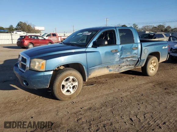 2006 Dodge Dakota SLT with VIN 1D7HW48NX6S503384, listed as a Copart auction lot 46328955 with 89,505 mi miles and Salvage Title. Bid and sale history available at carsss.com. Image 1.