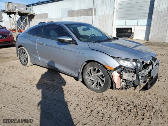 2017 Honda Civic Coupe LX with VIN 2HGFC4B57HH306798, listed as a Copart auction lot 47465915 with 67,685 mi miles and Clean Title. Bid and sale history available at carsss.com. Image 4.