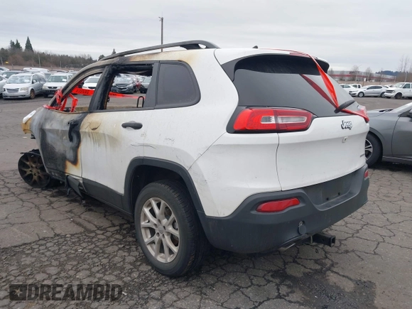 2016 Jeep Cherokee Altitude with VIN 1C4PJLAB7GW324163, listed as a IAAI auction lot 41605604 with 132,450 mi miles. Bid and sale history available at carsss.com. Image 3.
