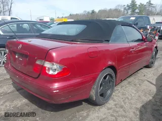 2003 Mercedes-Benz CLK-Class 3.2L with VIN WDBLK65G63T139874, listed as a IAAI auction lot 41808893 with 1 mi miles. Bid and sale history available at carsss.com. Image 4.