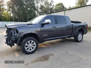 2021 Ram 2500 Laramie with VIN 3C6UR5NL8MG581067, listed as a Copart auction lot 69813364 with 37,859 mi miles and Salvage Title. Bid and sale history available at carsss.com. Image 1.