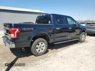 2017 Ford F-150 XL with VIN 1FTEW1EF4HFB11182, listed as a Copart auction lot 50622235 with 155,165 mi miles and Salvage Title. Bid and sale history available at carsss.com. Image 3.