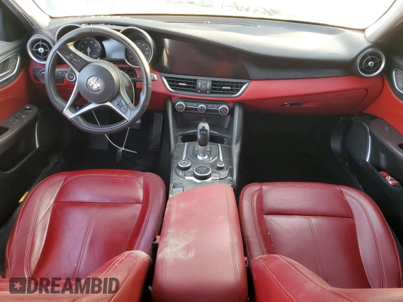 2019 Alfa Romeo Giulia Sport with VIN ZARFAMAN1K7613723, listed as a Copart auction lot 83711424 with 0 mi miles and Salvage Title. Bid and sale history available at carsss.com. Image 8.