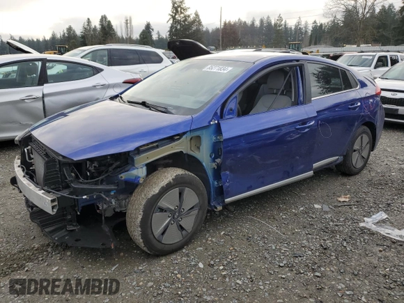 2021 Hyundai Ioniq SE with VIN KMHC75LCXMU248732, listed as a Copart auction lot 85271834 with 57,935 mi miles and Salvage Title. Bid and sale history available at DreamBid. Image 1.
