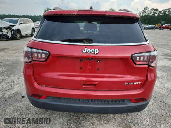 2020 Jeep Compass Sport with VIN 3C4NJCAB9LT169798, listed as a Copart auction lot 57177475 with Not provided miles and Clean title. Bid and sale history available at DreamBid. Image 6.