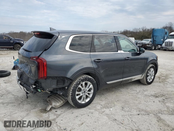 2022 Kia Telluride LX with VIN 5XYP2DHCXNG200934, listed as a Copart auction lot 50776385 with 93,430 mi miles and Salvage title. Bid and sale history available at DreamBid. Image 3.
