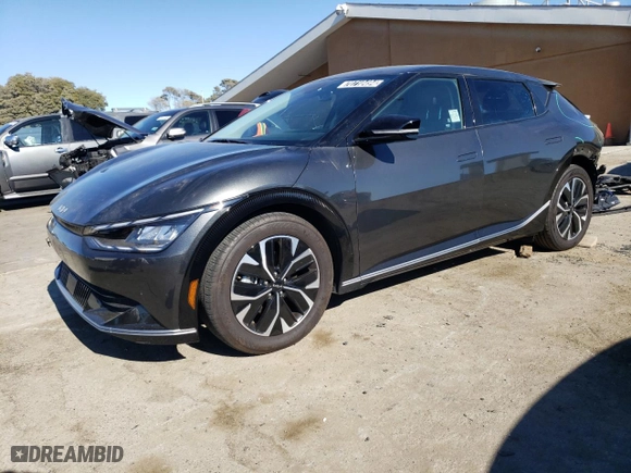 2023 Kia EV6 Wind with VIN KNDC34LA1P5609899, listed as a Copart auction lot 70710494 with 42,873 mi miles and Salvage Title. Bid and sale history available at carsss.com. Image 1.
