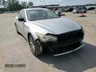 2014 Infiniti Q50 Premium with VIN JN1BV7AR2EM700072, listed as a Copart auction lot 54934445 with 97,381 mi miles and Salvage title. Bid and sale history available at DreamBid. Image 14.