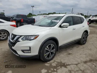 2017 Nissan Rogue SV with VIN 5N1AT2MV1HC814984, listed as a Copart auction lot 58291595 with 69,464 mi miles and Salvage title. Bid and sale history available at DreamBid. Image 1.