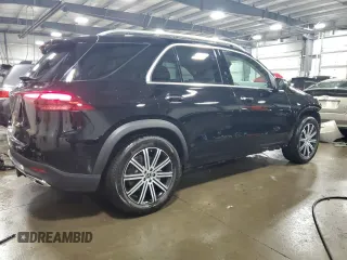 2025 Mercedes-Benz GLE 450 with VIN 4JGFB5KBXSB385683, listed as a Copart auction lot 53837845 with 1,377 mi miles and Salvage title. Bid and sale history available at DreamBid. Image 3.