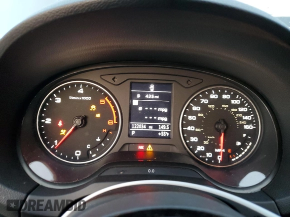 2015 Audi A3 2.0 TDI Premium Plus with VIN WAUCJGFF0F1078213, listed as a Copart auction lot 85661194 with 122,034 mi miles and Salvage Title. Bid and sale history available at carsss.com. Image 9.