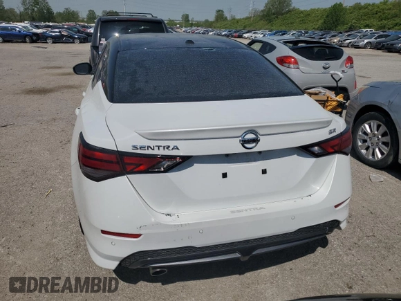 2023 Nissan Sentra SR with VIN 3N1AB8DV0PY300093, listed as a Copart auction lot 51270254 with 15,122 mi miles and Salvage Title. Bid and sale history available at carsss.com. Image 6.