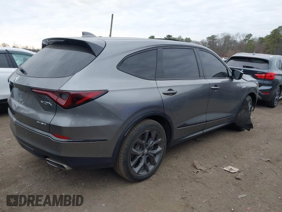2023 Acura MDX w/A-Spec Package with VIN 5J8YE1H08PL018304, listed as a IAAI auction lot 41281559 with 28,308 mi miles. Bid and sale history available at carsss.com. Image 4.