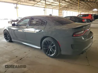 2019 Dodge Charger Scat Pack with VIN 2C3CDXGJ7KH697114, listed as a Copart auction lot 55152705 with 47,322 mi miles and Clean Title. Bid and sale history available at DreamBid. Image 2.