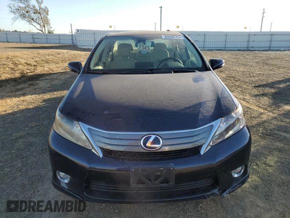 2010 Lexus HS 250h with VIN JTHBB1BA1A2017523, listed as a Copart auction lot 80086154 with 125,421 mi miles and Salvage Title. Bid and sale history available at DreamBid. Image 5.
