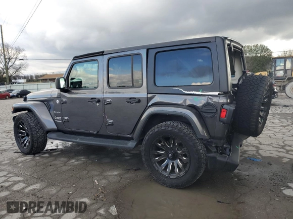 2022 Jeep Wrangler Unlimited Sahara Altitude with VIN 1C4HJXEG9NW269598, listed as a Copart auction lot 80495964 with 23,869 mi miles and Salvage title. Bid and sale history available at DreamBid. Image 2.
