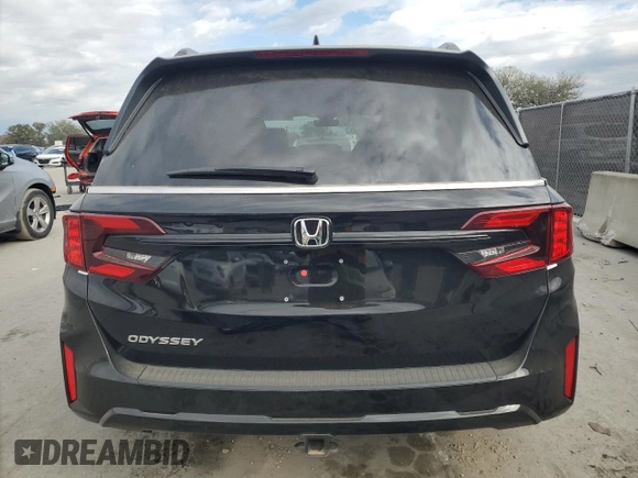 2025 Honda Odyssey EX-L with VIN 5FNRL6H64SB022808, listed as a Copart auction lot 88758565 with 6 mi miles and Salvage Title. Bid and sale history available at carsss.com. Image 6.