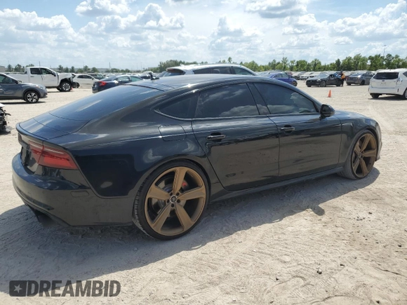 2016 Audi S7 with VIN WAUW2AFC8GN008126, listed as a Copart auction lot 67843574 with 78,139 mi miles and Salvage Title. Bid and sale history available at carsss.com. Image 3.
