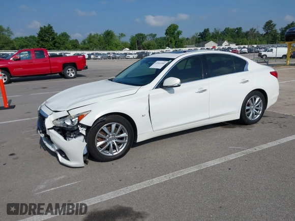 2014 Infiniti Q50 Sport with VIN JN1BV7AR4EM698230, listed as a IAAI auction lot 42664588 with 129,411 mi miles and . Bid and sale history available at DreamBid. Image 18.