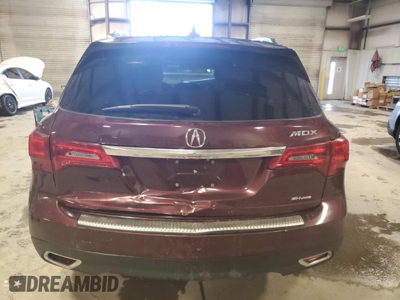 2016 Acura MDX w/Tech/Entertainment with VIN 5FRYD4H68GB007716, listed as a Copart auction lot 43968245 with 0 mi miles and Salvage Title. Bid and sale history available at carsss.com. Image 6.