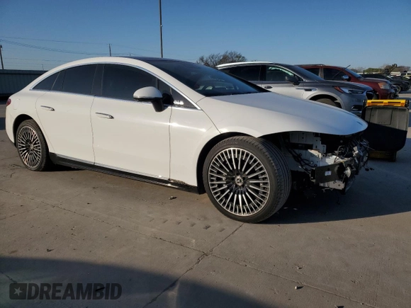 2022 Mercedes-Benz EQS with VIN W1KCG2DB6NA004979, listed as a Copart auction lot 49964435 with 40,096 mi miles and Salvage Title. Bid and sale history available at carsss.com. Image 4.