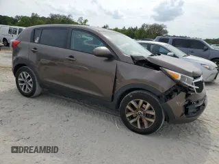 2015 Kia Sportage LX with VIN KNDPB3AC9F7698837, listed as a Copart auction lot 54319155 with 156,113 mi miles and Salvage Title. Bid and sale history available at carsss.com. Image 4.