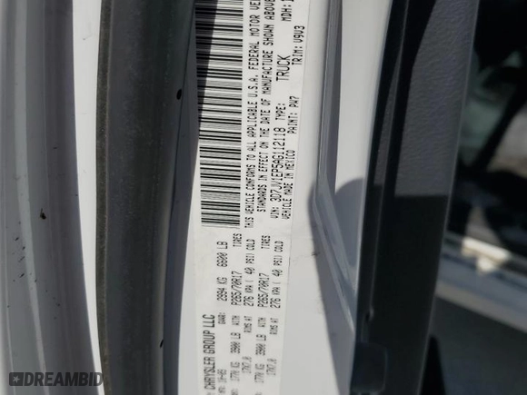 2010 Dodge Ram 1500 ST with VIN 3D7JV1EP5AG112118, listed as a Copart auction lot 68899854 with 70,988 mi miles and Salvage Title. Bid and sale history available at carsss.com. Image 12.