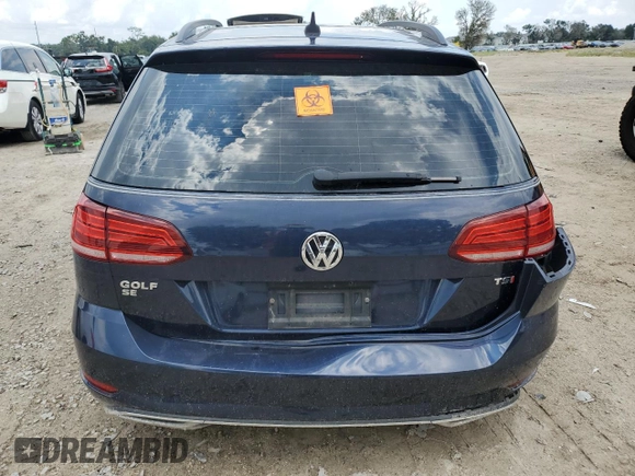 2018 Volkswagen Golf SportWagen S with VIN 3VWD17AU2JM767482, listed as a Copart auction lot 67673204 with 34,476 mi miles and Non Repairable. Bid and sale history available at carsss.com. Image 6.