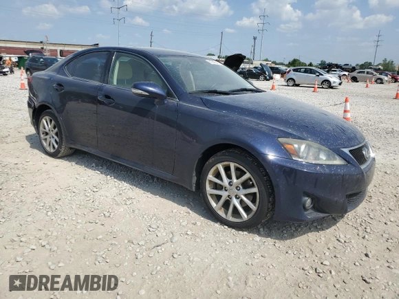 2011 Lexus IS 250 with VIN JTHCF5C26B5045387, listed as a Copart auction lot 61343545 with 203,245 mi miles and Salvage title. Bid and sale history available at DreamBid. Image 4.