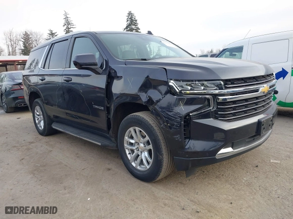 2023 Chevrolet Tahoe LT with VIN 1GNSCNKD2PR320429, listed as a IAAI auction lot 41473602 with 55,222 mi miles. Bid and sale history available at carsss.com. Image 1.