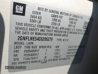 2012 Chevrolet Equinox LT w/2LT with VIN 2GNFLNE54C6206279, listed as a IAAI auction lot 40842383 with 165,125 mi miles. Bid and sale history available at carsss.com. Image 9.