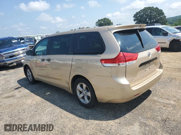 2013 Toyota Sienna L with VIN 5TDZK3DC3DS296433, listed as a Copart auction lot 62551444 with 0 mi miles and Non Repairable. Bid and sale history available at carsss.com. Image 2.