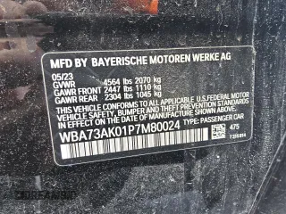 2023 BMW 2 Series 228i xDrive with VIN WBA73AK01P7M80024, listed as a Copart auction lot 88130685 with 60,118 mi miles and Clean Title. Bid and sale history available at carsss.com. Image 12.