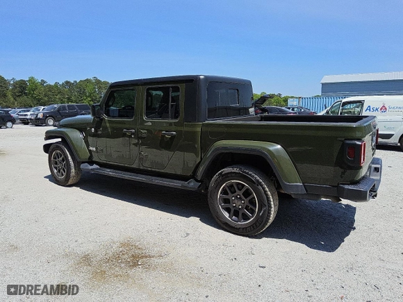 2021 Jeep Gladiator Overland with VIN 1C6HJTFG8ML554582, listed as a Copart auction lot 50268395 with 78,738 mi miles and Clean Title. Bid and sale history available at carsss.com. Image 2.